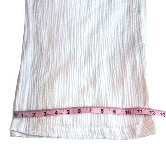 L Space Stacie Jumpsuit Cream Cotton Breezy Beach Wide Leg Vacation L NWT - Picture 13 of 14